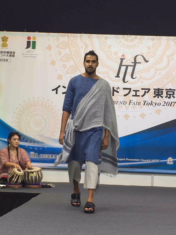 An Upasana outfit modelled at the India Trend Fair in Tokyo