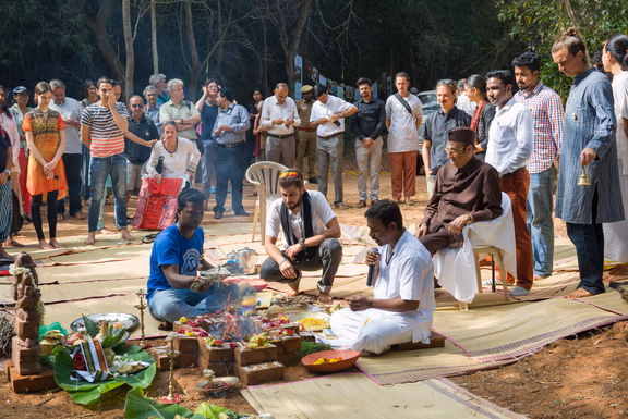 The Bhoomi Puja for the Hive. Dr