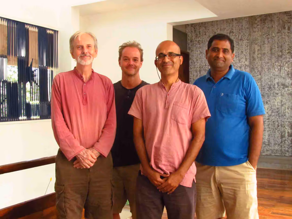 1 From left: Alan, Mike, Min and Lalit