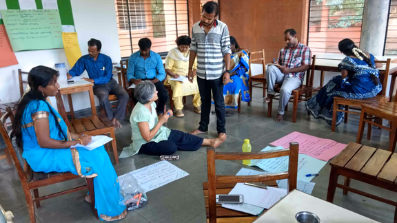 A teacher development workshop in progress