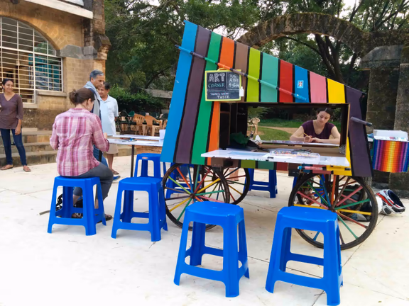 The Art Cart at the Visitors Center