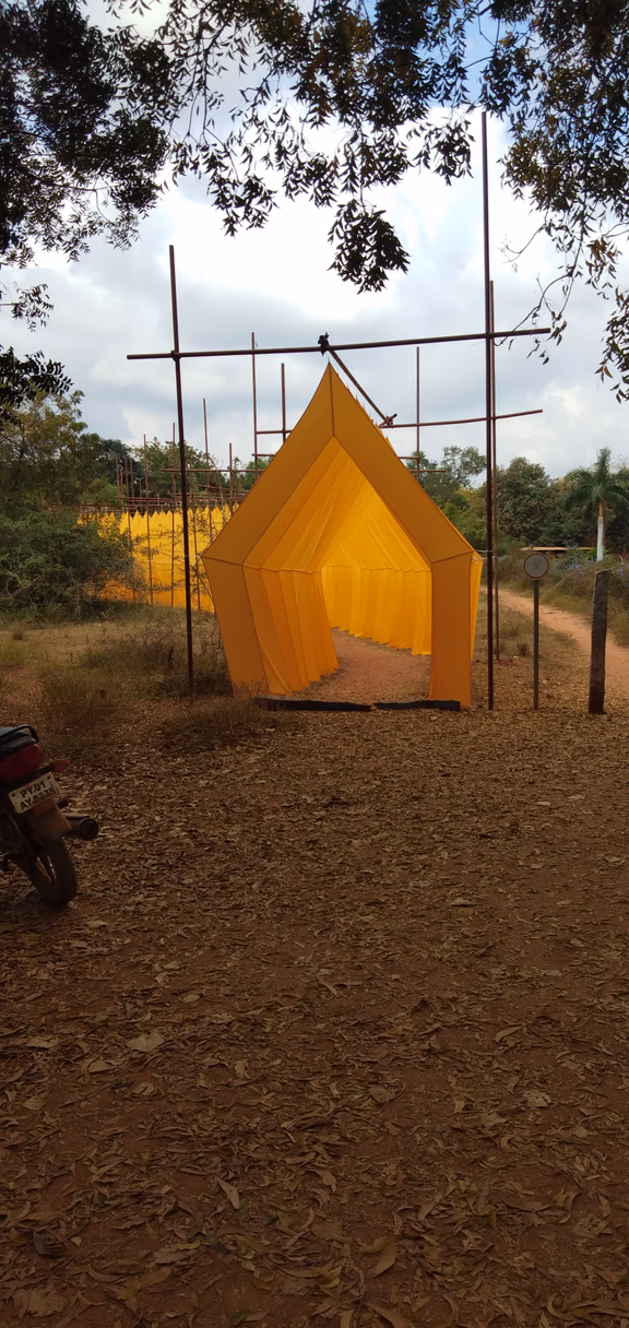 Art Installation 'Cloth, Light, Wind' by Auroson at the Town Hall
