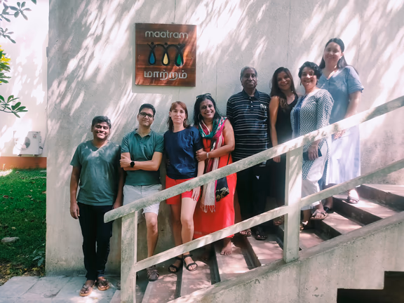 The Maatram team. From left Raam, Saif, Mathilde, Rashmi, Palani, Megha, Gopa and Marina