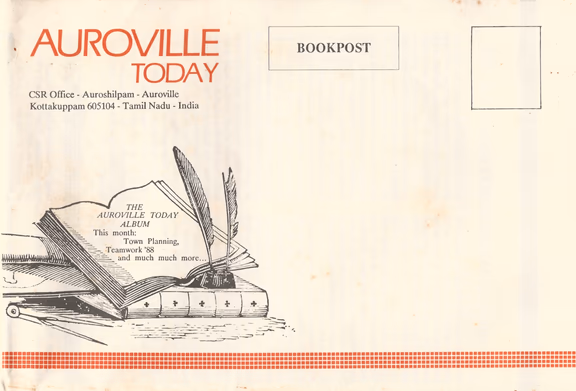Auroville Today issue 2 cover