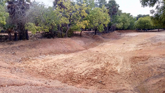 One of the desilted ponds near the Visitors' Centre