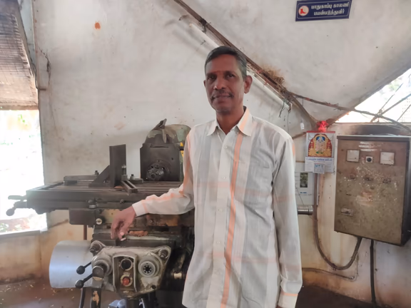 Palani in the Aureka workshop