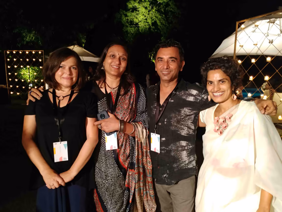 From left: Saraswati, Rakhee, Adil and Priya