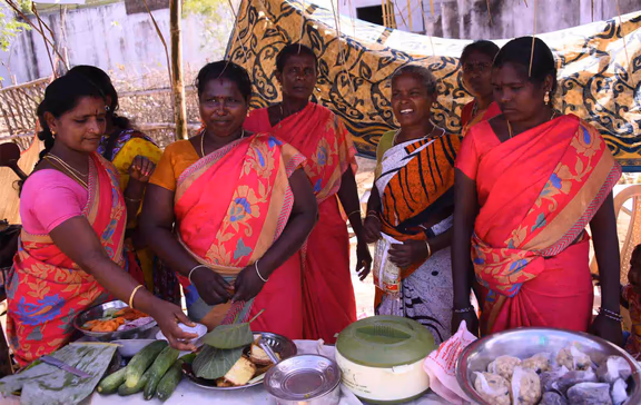 Women running the stalls