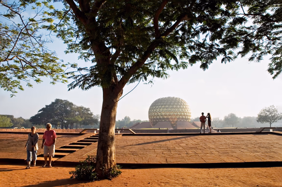 Photograph by John Mandeen - Matrimandir completed