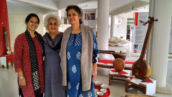 Shilpa, Aster and Anu at Saarang in India Space, Bharat Nivas, in the International zone