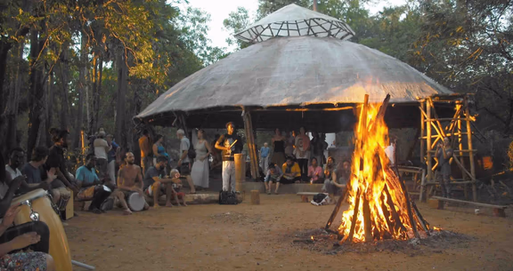The African Drumming Session at the site for the Africa pavilion