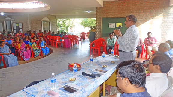 AVAG's director Moris addressing a women groups’ meeting