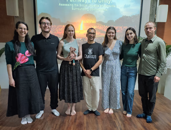 School of Regional Planning, Queen’s University, Canada graduate students with their professor, Dr Ajay Agarwal (centre)