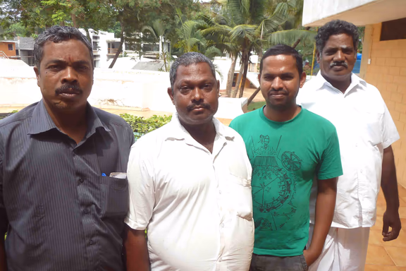 From left to right Arivasu, Satiyabalan, Gnanamani and Paneerselvam