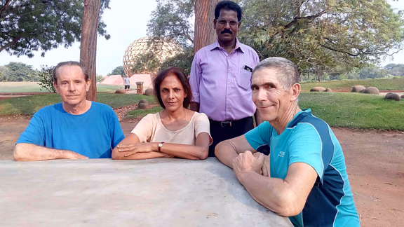 From left: John, Srimoyi, Elumalai,  Pierre