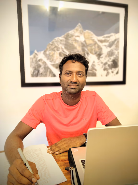 Palani in his office