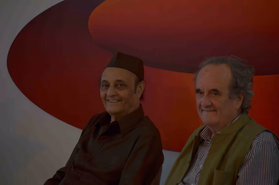 With Sir Mark Tully at the Auroville Festival Chennai, March 2015