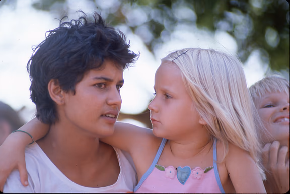 Renu and her sister Aurosylle in 1983