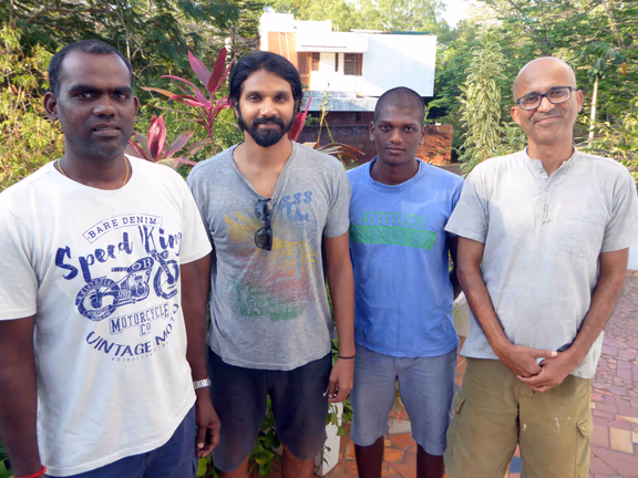 From left: Raju, Vijay, Krishna and Min