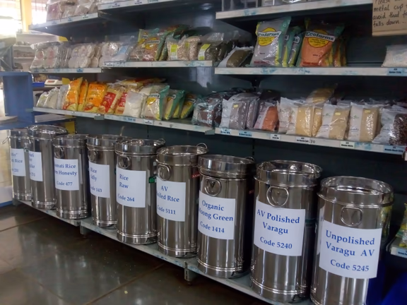 MilIets, grains and pulses are available from bins