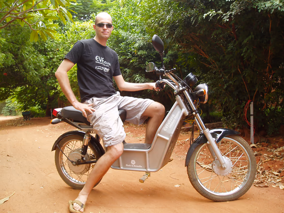 The Humvee, Auroville’s own electric motorbike