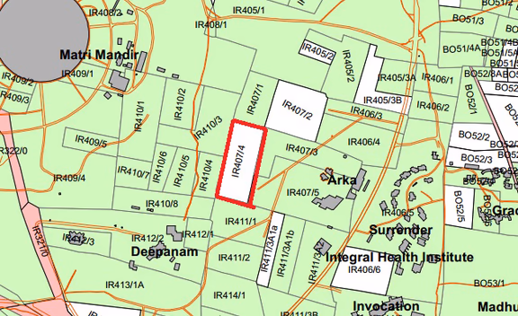 The recent land purchase nearby the Matrimandir