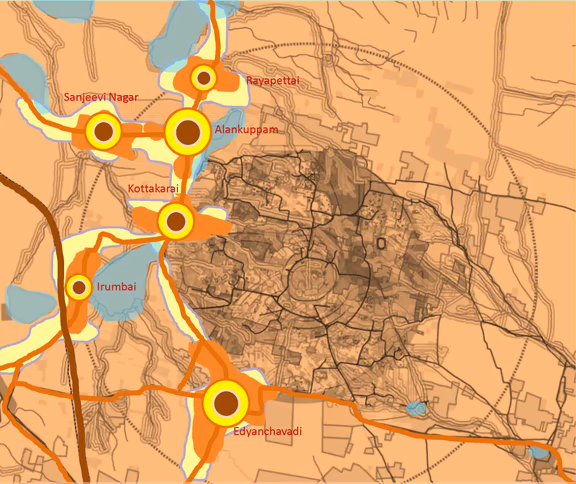 The Green Belt of the Auroville Master Plan has six villages which together have a population six times larger than that of Auroville
