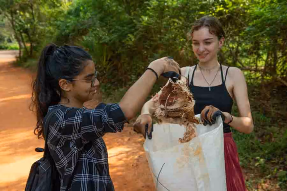 Collecting a decaying bag