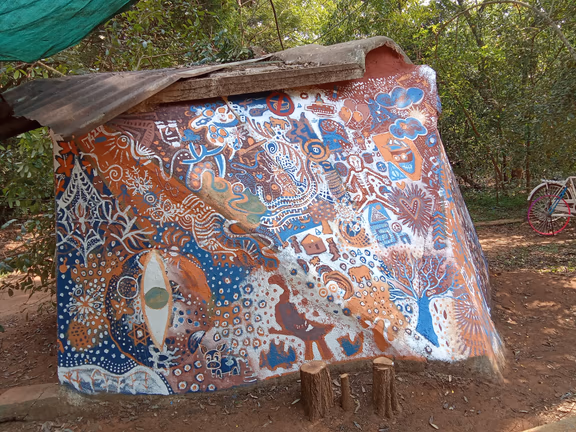 Collaborative artwork at the Youth Centre fair