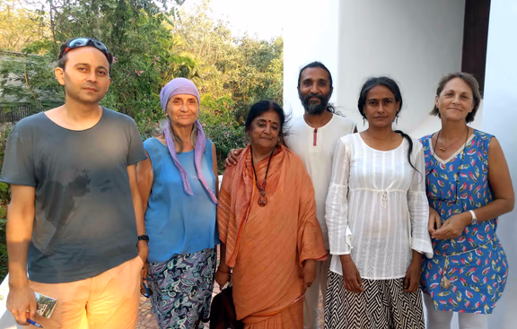 From left: Akash, Mauna, Meenakshi, Manoj, Krishna and Fabienne