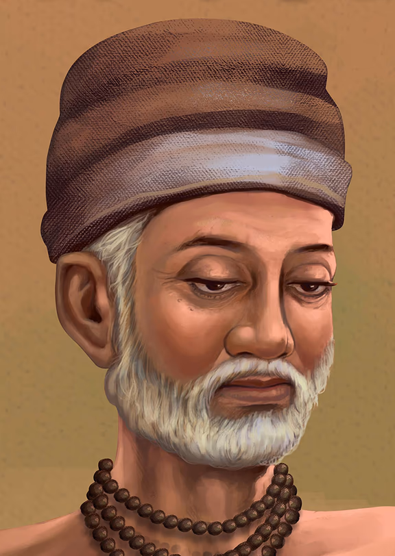 Contemporary rendering of Kabir’s portrait