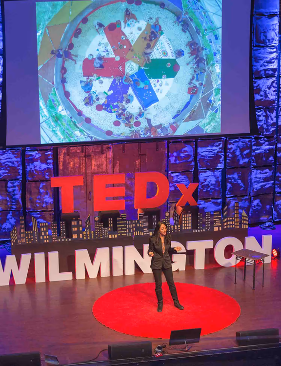 Krupa at the TEDx talk