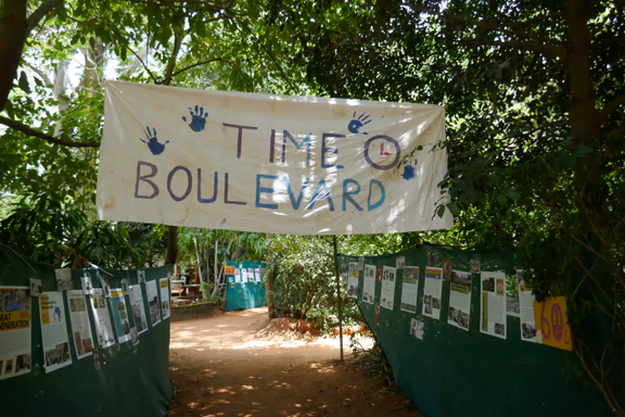 The vista from the entrance of the Time Boulevard