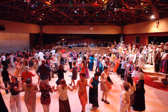 Circle dance in the Universal Hall of Findhorn